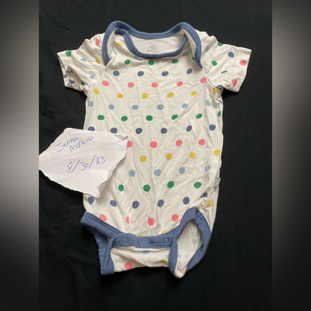 Spring polka dot kyte onesie